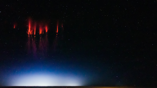 Ethereal photos capture rare "red lightning" phenomenon